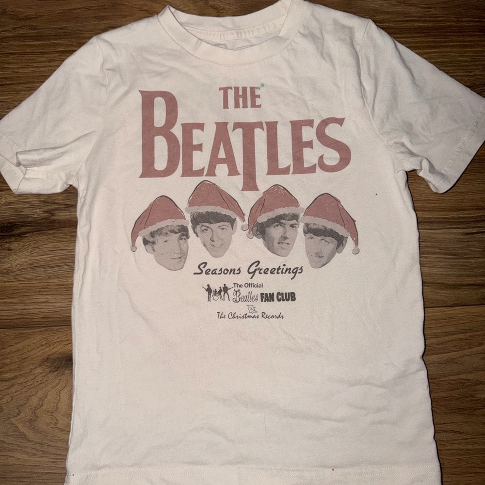 abercrombie kids Cream Tee with Dusty Pink Graphic